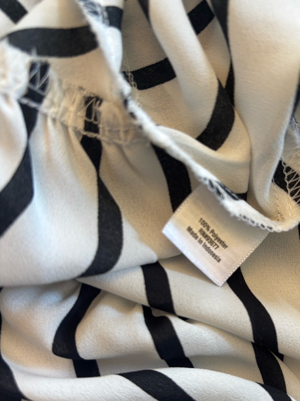 a.n.a Black & White Striped Ruffle-Hem Tunic - Picture 8 of 8